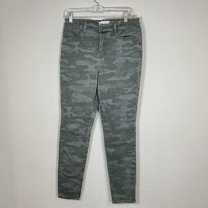 Social‎ Standard by Sanctuary Womens High Rise Skinny Jeans Green Camo Sz 10/30